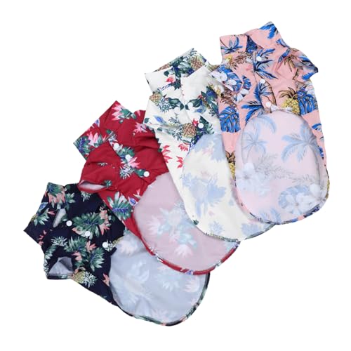 Garneck 4 Stück Teiliges Hawaii Hundeshirt Atmungsaktiv Leichtes Sommer Shirt für Kleine Hunde mit Knopfverschluss in Weinrot Strandkleid für Urlaub und Alltag Garneck 4 Stück Teiliges Hawaii Hundeshirt Atmungsaktiv Leichtes Sommer Shirt für Kleine Hunde mit Knopfverschluss in Weinrot Strandkleid für Urlaub und Alltag von Garneck