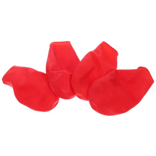 Garneck 4 Stück Teiliges wasserdichte Hundeschuhe rutschfeste Pfotenschutz für Outdoor Aktivitäten Langlebige Regenstiefel für Katzen Rote Garneck 4 Stück Teiliges wasserdichte Hundeschuhe rutschfeste Pfotenschutz für Outdoor Aktivitäten Langlebige Regenstiefel für Katzen Rote von Garneck