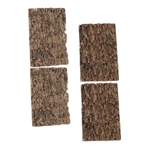 Garneck 4 Stück Terrarium Bettwäsche Hintergrund Schlange Groß Bellen Künstlich Schildkrötenplattform Realistisches Aquarium Bellt Coffee Rinde von Garneck