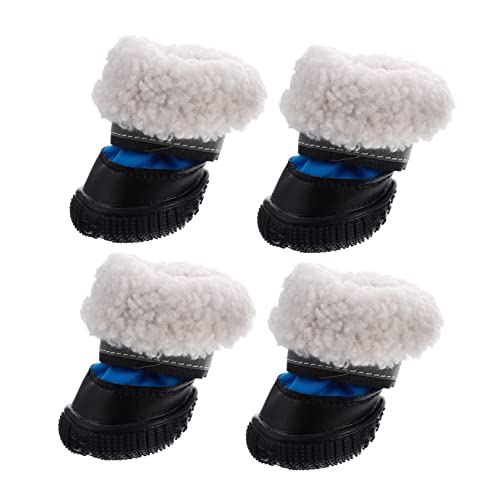Garneck 4 Stücke Pfotenschützer schützen drinnen Haustier Hund für Pfoten Körperpflege Griffe hundeschuhe Hundestiefel Welpenschuhe Stiefel für Hunde lammbaumwolle Blue Garneck 4 Stücke Pfotenschützer schützen drinnen Haustier Hund für Pfoten Körperpflege Griffe hundeschuhe Hundestiefel Welpenschuhe Stiefel für Hunde lammbaumwolle Blue von Garneck
