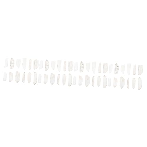 Garneck 40 STK Weiße Kristallsäule Palmensteine Vogelkristall Kristall Edelstein Cluster Der Zauberstab Schmuck Aus Kristallsteinen Kristalldekoration Weißer Kristall Diffus Rohmaterial von Garneck