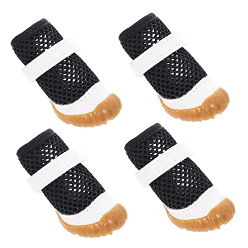 Garneck 4Stücke Sommerstiefel Atmungsaktive Hundeschuhe Rutschfester Pfotenschutz für Innen Außen Verstellbar Langlebig Warm für Kleine Garneck 4Stücke Sommerstiefel Atmungsaktive Hundeschuhe Rutschfester Pfotenschutz für Innen Außen Verstellbar Langlebig Warm für Kleine von Garneck