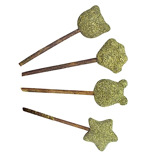 Garneck 4stücke Katzenminze-lutscher Für Katzen Natürliche Katzensnacks Katzenminze-bonbons Haustier-leckerli -Sticks Fördert Verdauung Essbare Spielzeuge Grün von Garneck