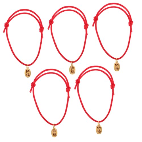 Garneck 5 Stück Katzenhalsband Halskette für Haustierkatze Schalkragen für Haustiere Halskette für Katzen Halskette mit Hundeketten Hundeschmuck für kleine Hunde Mailänder Seil rot von Garneck