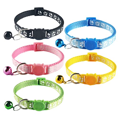 Garneck 5 Stück Teiliges Katzenhalsband mit Glocke Verstellbares Modehalsband für Katzen und Kätzchen und Praktische Tieraccessoires Gelb Himmelblau und Hellgrün Garneck 5 Stück Teiliges Katzenhalsband mit Glocke Verstellbares Modehalsband für Katzen und Kätzchen und Praktische Tieraccessoires Gelb Himmelblau und Hellgrün von Garneck