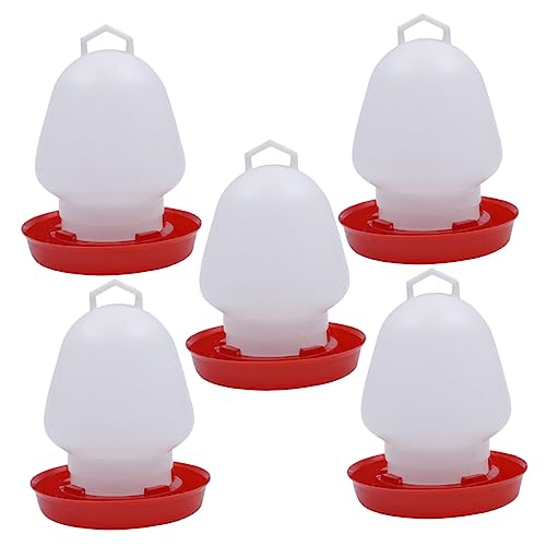 Garneck 5 Stück Wachteltrinker geflügel tränke wasserzapfsäule wasserspänder trinkbrunnen Water Dispenser Wasserdispenser Geflügeltränke Wasserflasche Taubentrinker Wassertrinker Weiß von Garneck