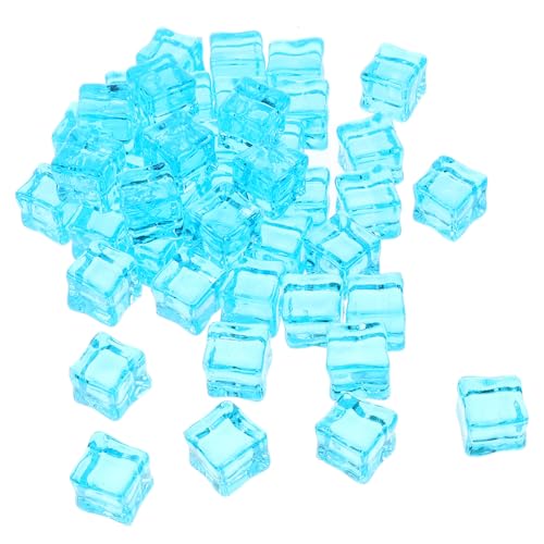 Garneck 50stücke Künstliche Eiswürfel Wiederverwendbare Plastikeiswürfel Für Fotografie Aquarien Und Party-Dekoration Transparente Farbige Eiswürfel Für Maximale Visuelle Wirkung von Garneck