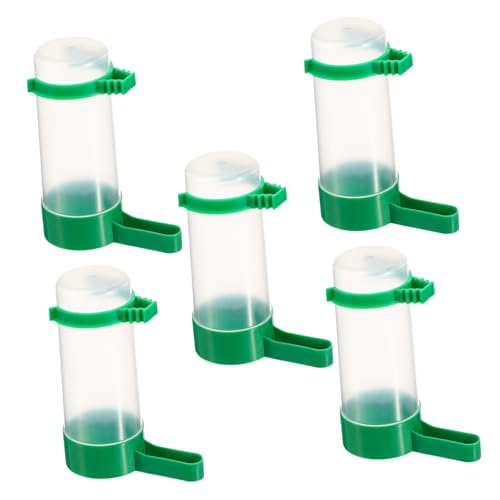 Garneck 5Stücke Teiliges Automatischer Vogeltrinker Wassersprinkler für Kleine und Papageien Wasserspender für Käfige kein Schlamassel zu Befüllen von Garneck