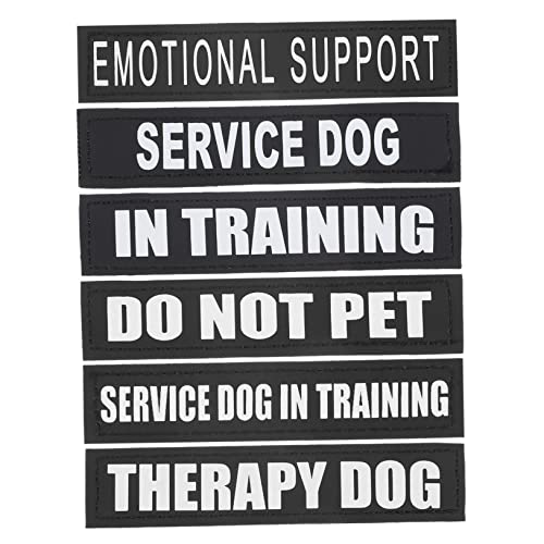 Garneck 6 Paare Geschirr mit Welpengeschirr Reflektierende Aufkleber Hundegeschirre groß pet Supplies haustierbedarf Etikett für hundeweste reflektierender Versand Pu Black von Garneck