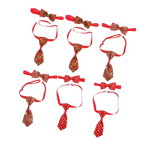 Garneck 6 Stück Teiliges Weihnachtskostüm für Haustiere Hundehalsband mit Fliegen und Schleifen Bunte Dekoration für Festliche Anlässe für Weihnachten Hochzeiten und Partys von Garneck