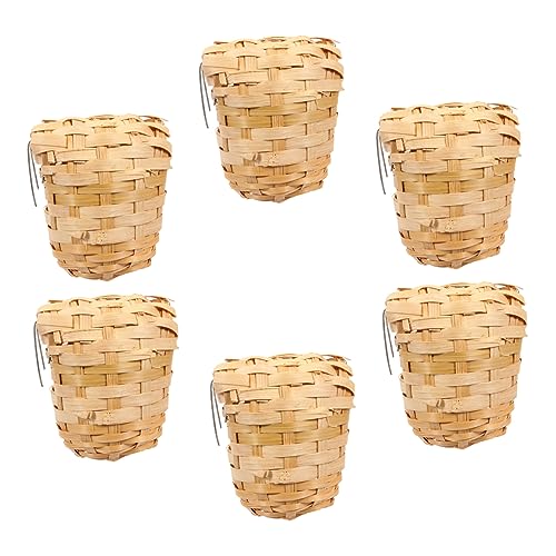 Garneck 6Stücke Handgefertigtes Haken Kreatives Vogelhaus Für Garten Stabiles Und Atmungsaktives Design Rustikaler Stil Für Wildvögel Garneck 6Stücke Handgefertigtes Haken Kreatives Vogelhaus Für Garten Stabiles Und Atmungsaktives Design Rustikaler Stil Für Wildvögel von Garneck