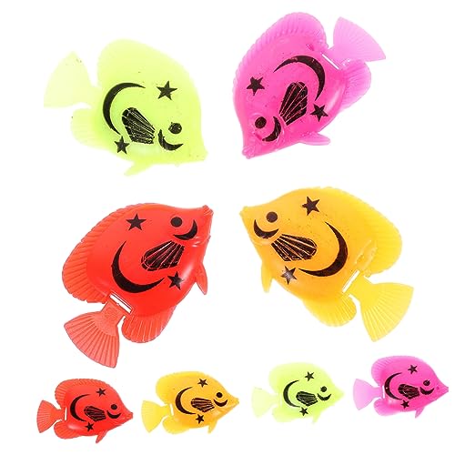 Garneck 8stücke Bunte Realistische Fisch-Dekoration Schwimmender Kunststofffische Aquarium-deko Für Zuhause Büro Und Terrarien Lebensnahe Auswahl Für Mehr Spaß Und Attraktivität Im Aquariu von Garneck
