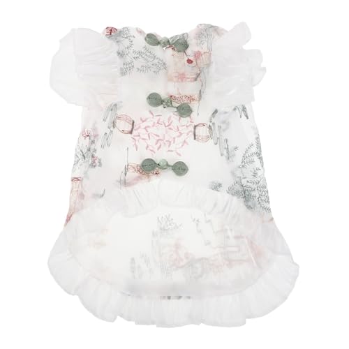 Garneck Hundekleidung Im Chinesischen Stil Cheongsam-Kleid Für Kleine Hunde Weicher Ärmelloser Satinrock Für Festivals Partys Und Alltag Garneck Hundekleidung Im Chinesischen Stil Cheongsam-Kleid Für Kleine Hunde Weicher Ärmelloser Satinrock Für Festivals Partys Und Alltag von Garneck