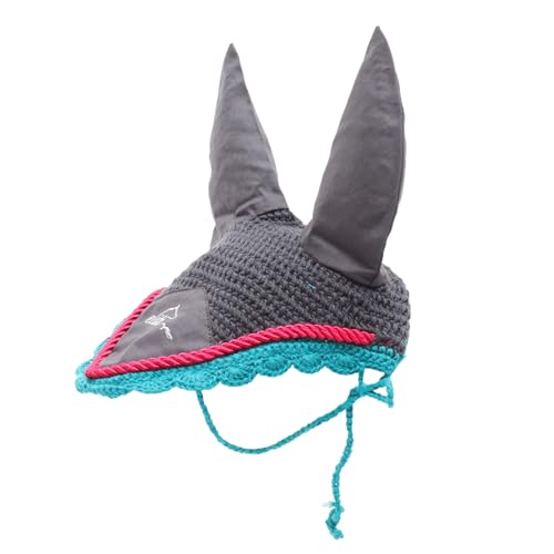 Garneck Atmungsaktive Pferdemaske für Pferde Ohrenschutz Knitted Cover für Optimalen und Schutz Tiefgrau mit Zarter für Shettys Garneck Atmungsaktive Pferdemaske für Pferde Ohrenschutz Knitted Cover für Optimalen und Schutz Tiefgrau mit Zarter für Shettys von Garneck