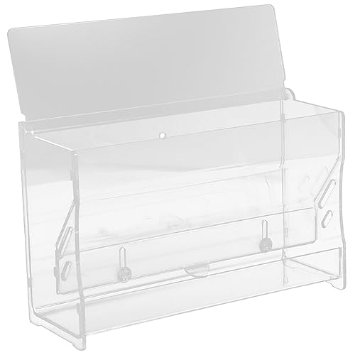 Garneck Automatische Mulde Fütterung Hühner Futterspender Trog Papagei Werkzeug Kleiner Futterautomat für Vögel Zubehör für Vogelkäfige Vogelfutter Sittich Sittich-Futter Acryl Transparent von Garneck
