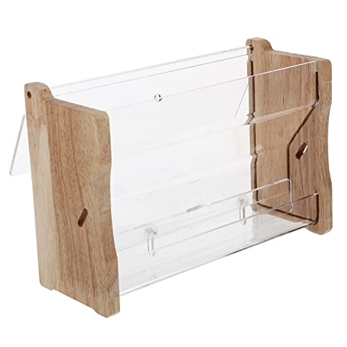 Garneck Automatische Mulde im Freien für Hühnerfutter selbst Futterspender füttern vogelfutter Hühnerfütterungstrog Haustierfutterhalter Sittich-Futter klarer Futterbehälter Acryl Beige von Garneck
