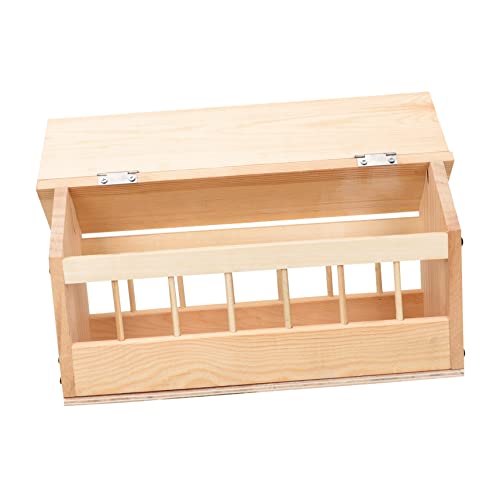 Garneck Automatischer Taubenfutterspender aus Holz mit Multi Design Spritzsicherer Futtertrog für Tauben und Andere Kleintiere zu Reinigen und Langlebig von Garneck