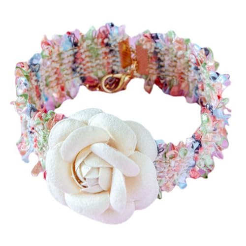 Garneck Blumengestaltung Haustierkragen Für Katzen Und Kleine Verstellbar Aus Hautfreundlichem Strickmaterial Für Fotoshootings von Garneck