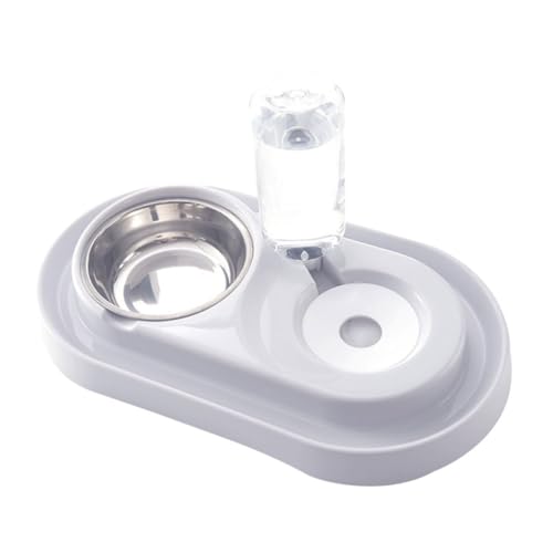 Garneck Doppelschüssel Trinkbrunnen für Haustiere Auslaufsicherer Wasserspender mit Wasserflasche Kreative Futterstation für Katzen und Beige Garneck Doppelschüssel Trinkbrunnen für Haustiere Auslaufsicherer Wasserspender mit Wasserflasche Kreative Futterstation für Katzen und Beige von Garneck