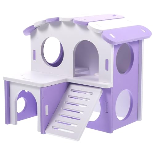 Garneck Hamsterhaus Mit Rampe Hamstervilla Komfortables Versteck Für Haustiere Langlebige Konstruktion Für Kleine Tiere Verarbeitung Geruchsneutral Spielmöglichkeit von Garneck