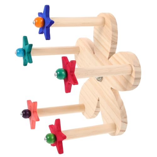 Garneck Holz Vogelstange Spielzeug Für Nymphensittiche Sittiche Mit Rädern Vogelkäfigzubehör Gleichgewichtstrainingsstange Installieren Reinigen Für Papageien Und Vögel von Garneck
