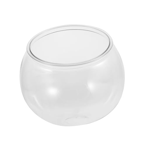Garneck Fischaquarium Fischglas Aus Kunststoff Terrarienschalen Einzigartige Aquariendekorationen Kleiner Fischtank Betta-fischschale Beta-Aquarium Plastik Transparent von Garneck