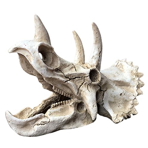 Garneck Garnelen-Dinosaurier-Unterschlupf wohnungseinrichtung wohnungsdeko hausdeko Aquarienverzierung Terrarienschädel gefälschtes Dinosaurierskelettmodell Verzierung aus Fischhaut Harz von Garneck