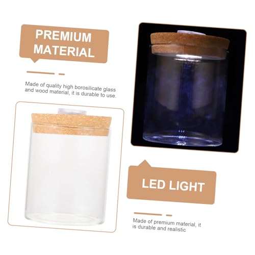 Garneck Glasflasche mit Holzdeckel Mini Fish Tank Terrarium DIY Mikrolandschaft Pflanzgefäß Rundes Borosilikatglas mit LED licht Kompakt Vielseitig für Wohnraum Büro Dekoration Garneck Glasflasche mit Holzdeckel Mini Fish Tank Terrarium DIY Mikrolandschaft Pflanzgefäß Rundes Borosilikatglas mit LED licht Kompakt Vielseitig für Wohnraum Büro Dekoration von Garneck