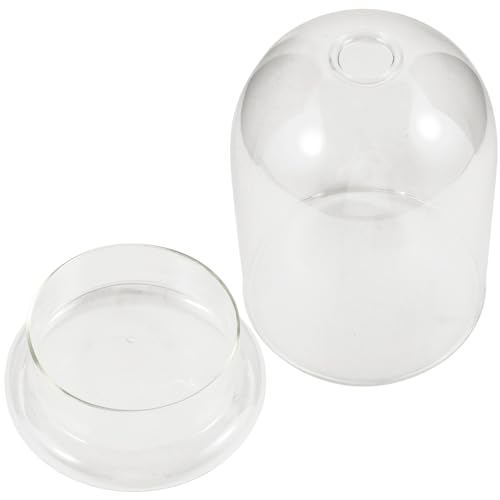 Garneck Glaskuppel-Cloche Mit Deckel Runde Glasglocke Vitrine DIY-Schneekugeln Für Pflanzen Terrarium Sammlerstücke Kerzen-Kuchen-Display 17 cm von Garneck