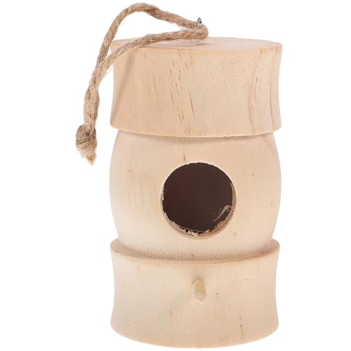 Garneck Hängendes Vogelhaus aus Holz für Außenbereich Kreatives Nistkästchen für Gartenvögel für Vogelzucht Garten Garneck Hängendes Vogelhaus aus Holz für Außenbereich Kreatives Nistkästchen für Gartenvögel für Vogelzucht Garten von Garneck