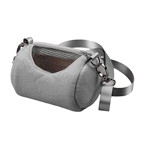 Garneck Hamster-Aufbewahrungstasche Haustier Hamster Rucksack Guinea Kleinstierträger Meerschweinchen Tasche Tragetasche Für Kleintiere Reisen Taschen Transportbox Für Hamster Grey von Garneck