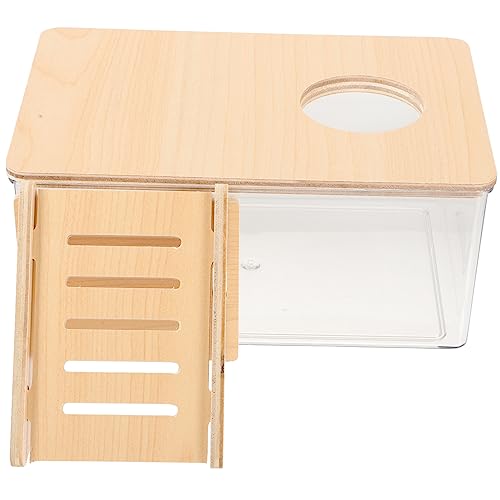 Garneck Hamster Sandbad Box für Kleintiere Transparente Badewanne mit Holzleiter für Hamster und Meerschweinchen Multifunktionale Sandbad und Toilettenlösung für Kleine Haustiere Garneck Hamster Sandbad Box für Kleintiere Transparente Badewanne mit Holzleiter für Hamster und Meerschweinchen Multifunktionale Sandbad und Toilettenlösung für Kleine Haustiere von Garneck