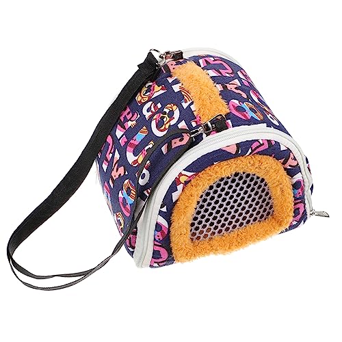Garneck Hamster Tragetasche für Kleine Haustiere Atmungsaktive Transportbox für Hamster Meerschweinchen und Andere Kleintiere Tragbar für Reisen und Ausflüge mit Netzartigem Design von Garneck