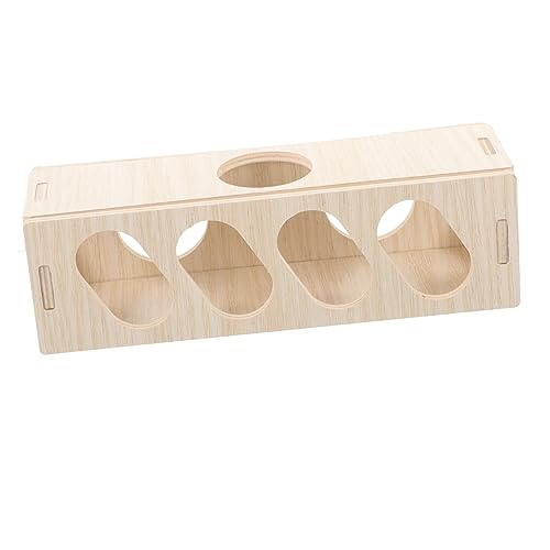 Garneck Hamster Tunnel aus Holz Versteck und Aktivitätstunnel für Hamster Zwerghamster Mäuse und Andere Kleintiere und Langlebig für Bewegung von Garneck