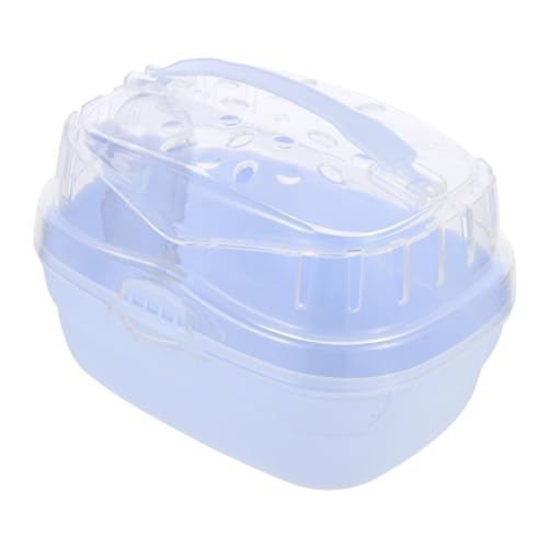 Garneck Hamster aus Käfig Hamster transportbox Hamster Transportkoffer Hamster Tragetasche Kleiner Hamsterkäfig Haustier Tragbarer Hamsterträger Atmungsaktiver Hamsterkäfig Plastik Weiß von Garneck