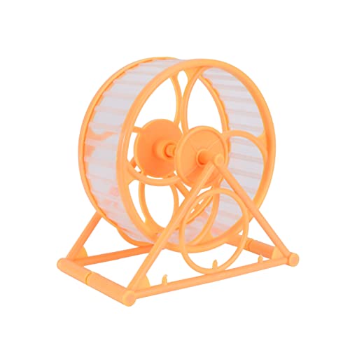Garneck Hamster läuft Hamster hamsterspielzeug Haustier-Jogging-Übungsspielzeug Rad klein Haustiere Hamster Silent Wheel Hamster leises Käfigspielzeug Plastik Yellow von Garneck