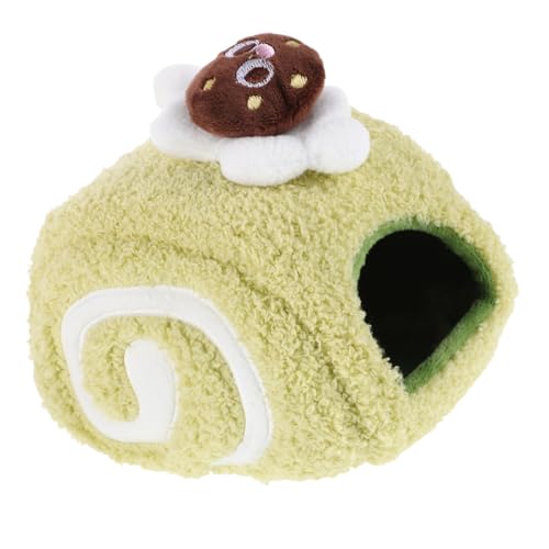 Garneck Hamsterhöhle Hamster -Baumwollversteck Hamster Winterbett Hamsterhäuser verstecke Hamster Baumwollnest Hamster warmes Nest Hamsterschlafbetten Hamsterschutzhaus Baumwolle Hellgrün von Garneck
