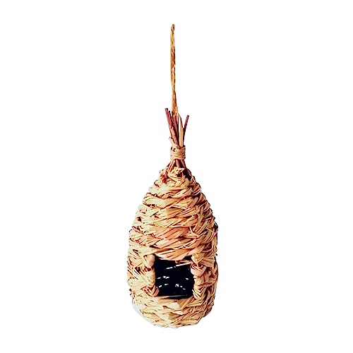 Garneck Handgefertigtes Vogel Nest aus Natürlichem Gras Kreatives Vogelzubehör für Wohnzimmer für Kleine und Schlafen Langlebig und Sicher von Garneck