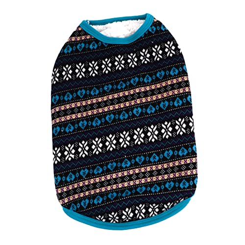 Garneck Haustier Hund Pullover Hundemäntel mit Kapuze Haube Hund warm Hunde-Plüsch-Sweatshirt hundepullover hundepulli Dog Sweater Hundekleidung Haustier-Pullover Hunde-Outfit Garn Blue von Garneck