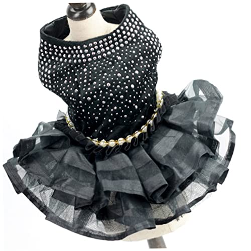 Garneck Stilvoller Hunderock aus Spitze Modisches Tutu Kleid für Hunde Bequemes Haustierkleid für Besondere Anlässe Süßes Hundekostüm für Welpen Atmungsaktive Hundekleidung von Garneck