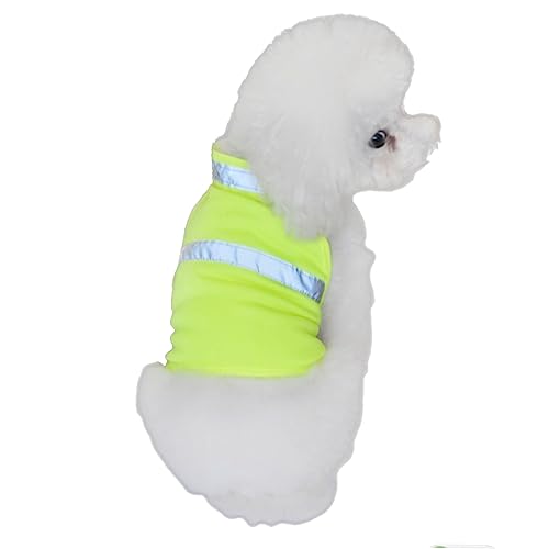Garneck Haustier reflektierende Sicherheitsweste Kühlweste für Welpen Kühlweste für Hunde groß hundewarnwesten Reflektierende Hundeweste laufweste Hundekleidung Hund sichere Weste Yellow von Garneck