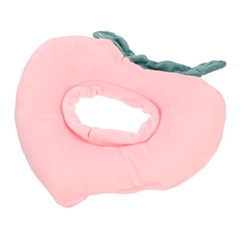 Garneck Haustierhalsband Katze weicher klein Kätzchen-Kragen Katzenhalsband für Katzen Obst Nacken kreativer Katzenkragen Haustier-Schutzkragen Halsschmuck für Haustiere Plüsch Rosa von Garneck