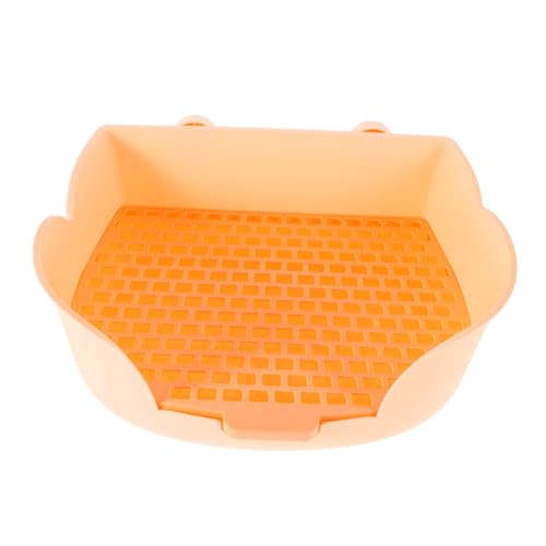 Garneck Haustierkaninchen -Toilette Häschen Toilette Tierstreu Tablett Heuhalter für Kaninchen Toilette mit Katzentoilette Hasenhalter Tiertoiletten Hasen-Töpfchen Plastik Orange Garneck Haustierkaninchen -Toilette Häschen Toilette Tierstreu Tablett Heuhalter für Kaninchen Toilette mit Katzentoilette Hasenhalter Tiertoiletten Hasen-Töpfchen Plastik Orange von Garneck