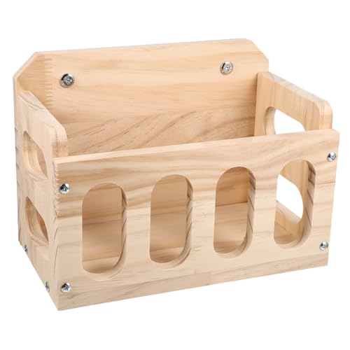 Garneck Heu Feeder aus Hochwertigem Holz Robuster Heu Behälter für Käfige Effektive Heuabfallreduzierung für Haustiere Langlebig und Sicher Anwendung von Garneck