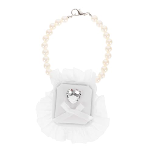 Garneck Hochzeitsringbox für Haustiere Personalisierte Pet Ring Display mit Perlendesign für Teilnahme Ihres Hundes an Ihrer Hochzeit Halsumfang Garneck Hochzeitsringbox für Haustiere Personalisierte Pet Ring Display mit Perlendesign für Teilnahme Ihres Hundes an Ihrer Hochzeit Halsumfang von Garneck