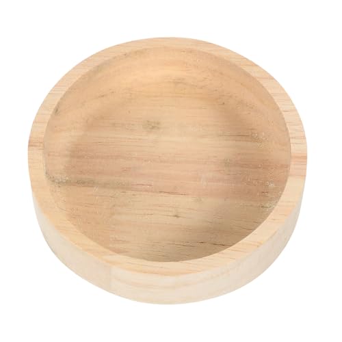 Garneck Holz Futternapf Für Kleine Haustiere Stabiler Futterautomat Für Zwerghamster Rennmäuse Und Meerschweinchen Praktische Holzschale Für Futter Und Wasser von Garneck