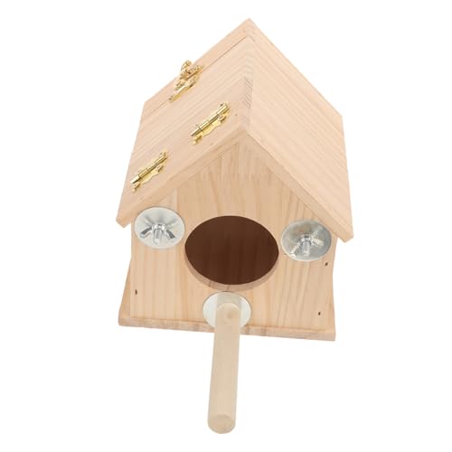 Garneck Holz Vogelhaus für Papageien Nistkasten für Cockatiels und Wellensittiche Hängendes Bruthaus für Vögel für Garten und Balkon Fördert Natürliches Nestverhalten Garneck Holz Vogelhaus für Papageien Nistkasten für Cockatiels und Wellensittiche Hängendes Bruthaus für Vögel für Garten und Balkon Fördert Natürliches Nestverhalten von Garneck