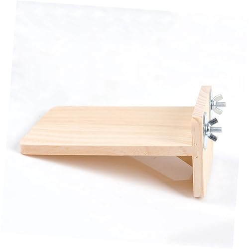 Garneck Holzplattform für Kleintiere Sicheres für Hamster Chinchillas Eichhörnchen Papageien Importiertes Naturmaterial Verletzungsfreies Design Einfach zu Befestigen Fördert Entspannen von Garneck