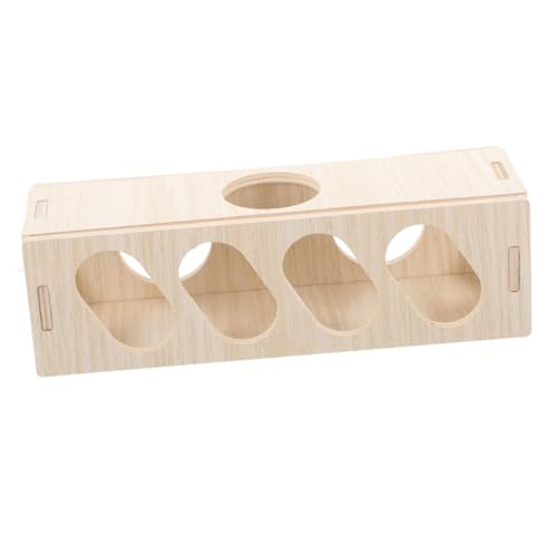 Garneck Holz Hamster Tunnel Spielzeug Versteck Lebensraum Für Kleintiere Meerschweinchen Rennmäuse Mäuse Papageien Geeignet Für Kanal Anschauliches Zubehör Für Kleintiere von Garneck