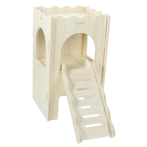 Garneck Holzversteck für Hamster Mehrkammer Nagerhaus für Rückzug Sicheres für Kleintiere Perfekter Rückzugsort für Hamster und Chinchillas Garneck Holzversteck für Hamster Mehrkammer Nagerhaus für Rückzug Sicheres für Kleintiere Perfekter Rückzugsort für Hamster und Chinchillas von Garneck